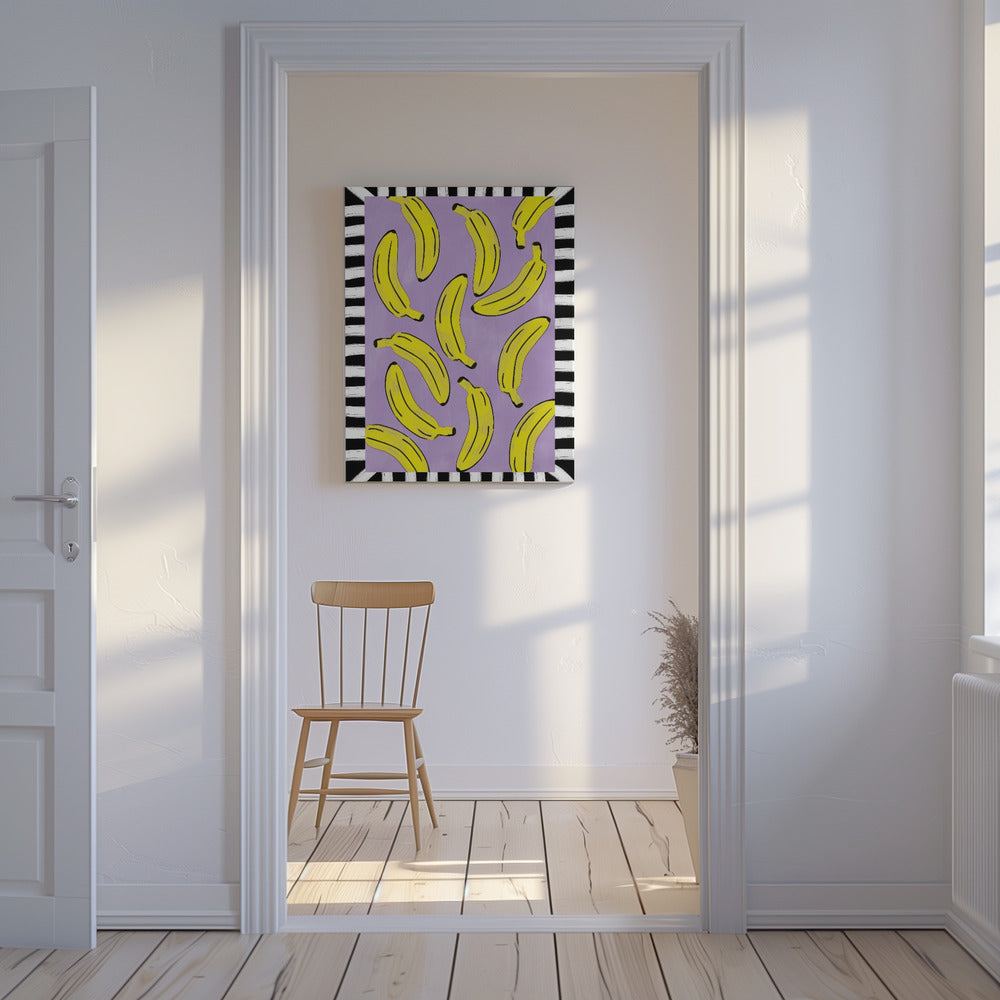 Gelbe Bananen Abstrakt | Leinwand