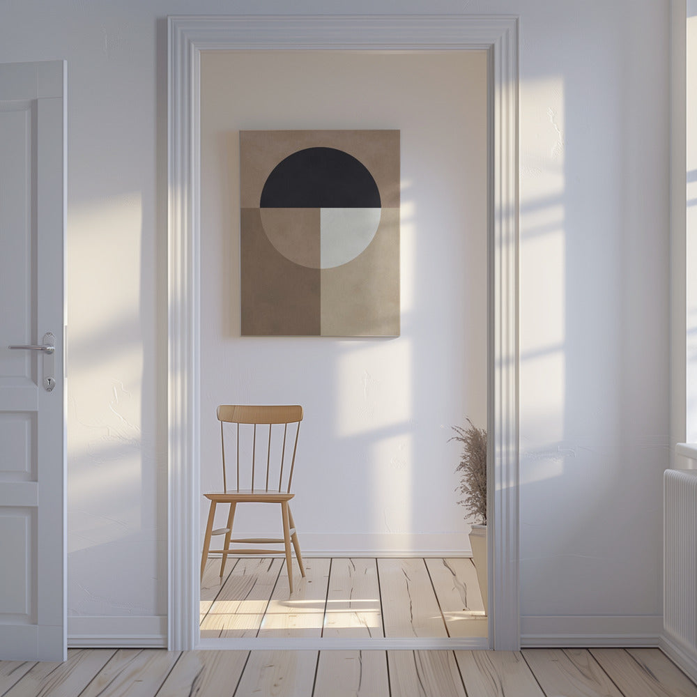 Braune Geometrie 7 | Leinwand