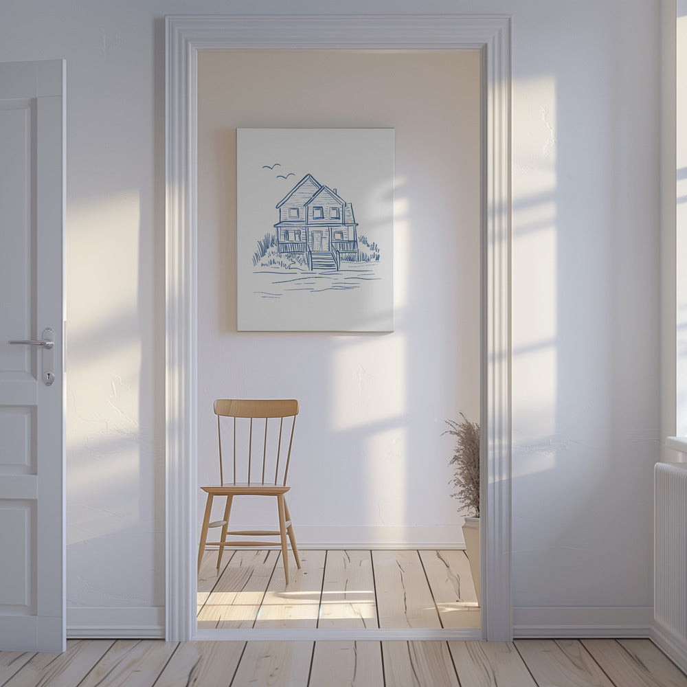 Nantucket Strandhaus | Leinwand