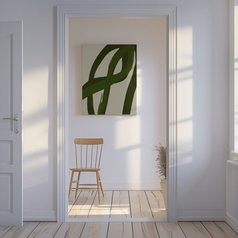 Grüne Kurven | Leinwand