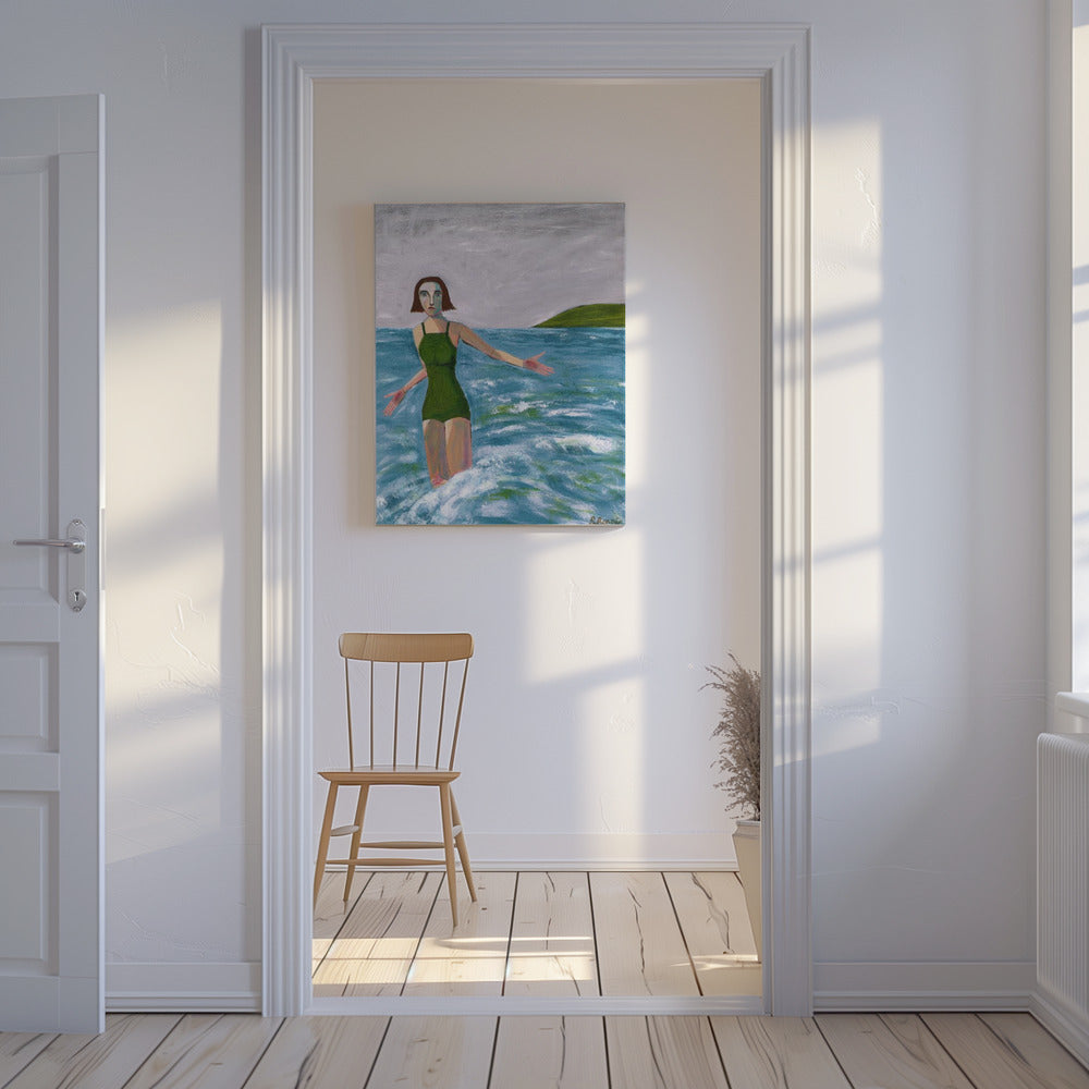 Frau am Meer | Leinwand