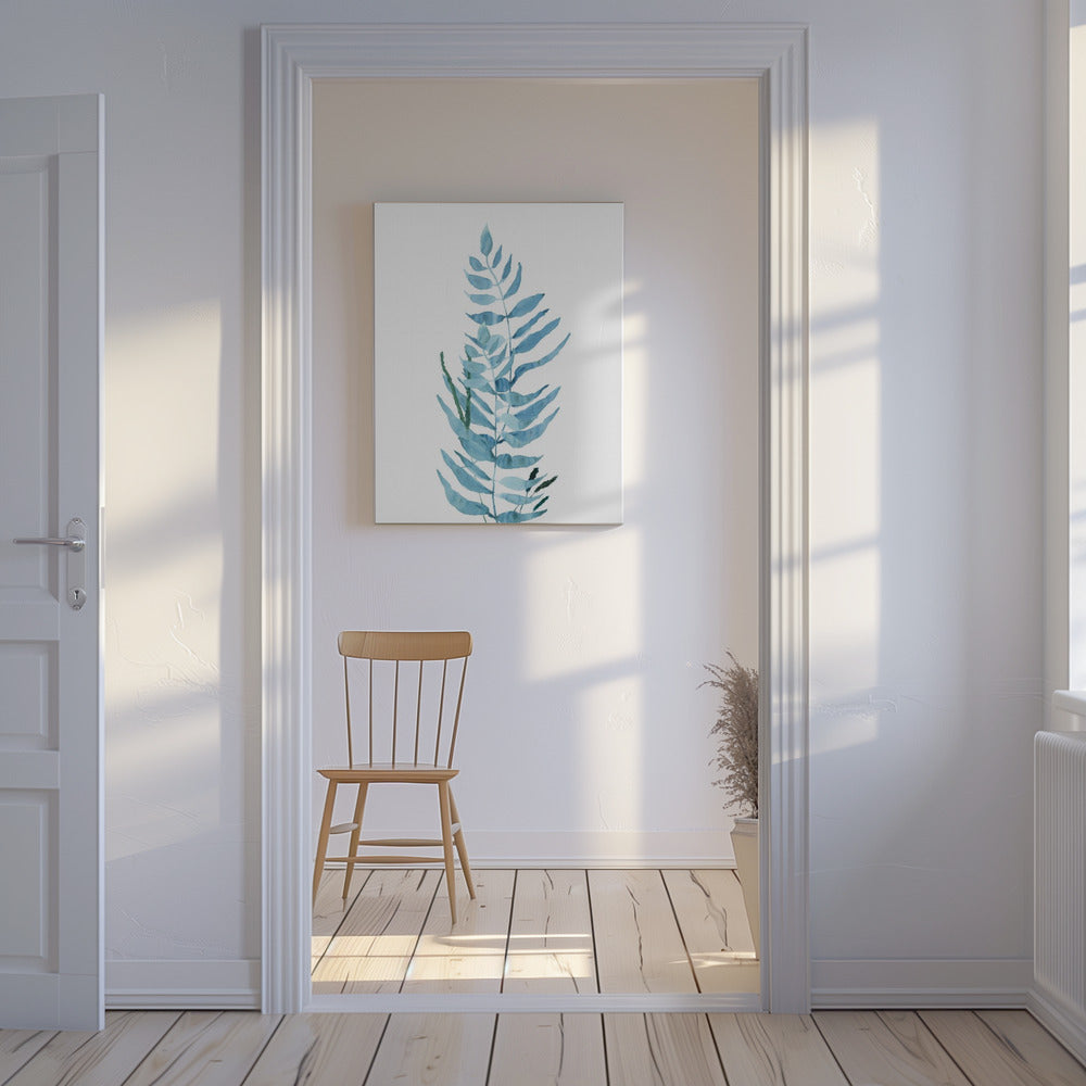 Blaue Aquarellblumen 3 | Leinwand