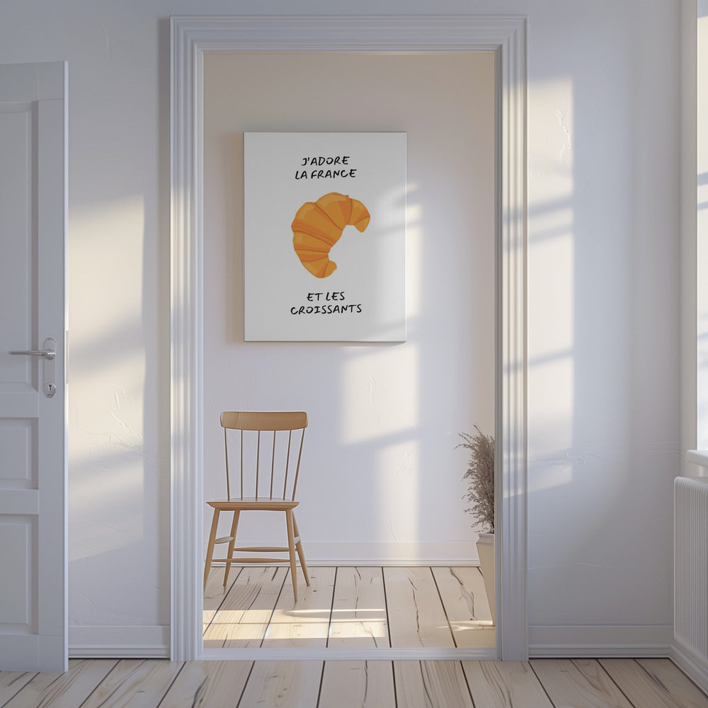 J´adore la france, Croissant | Leinwand