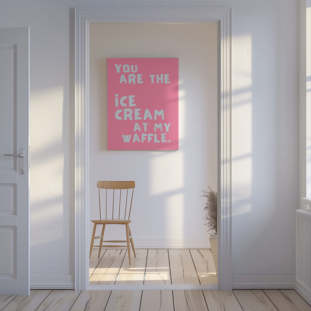 Eiscreme an meiner Waffel | Leinwand