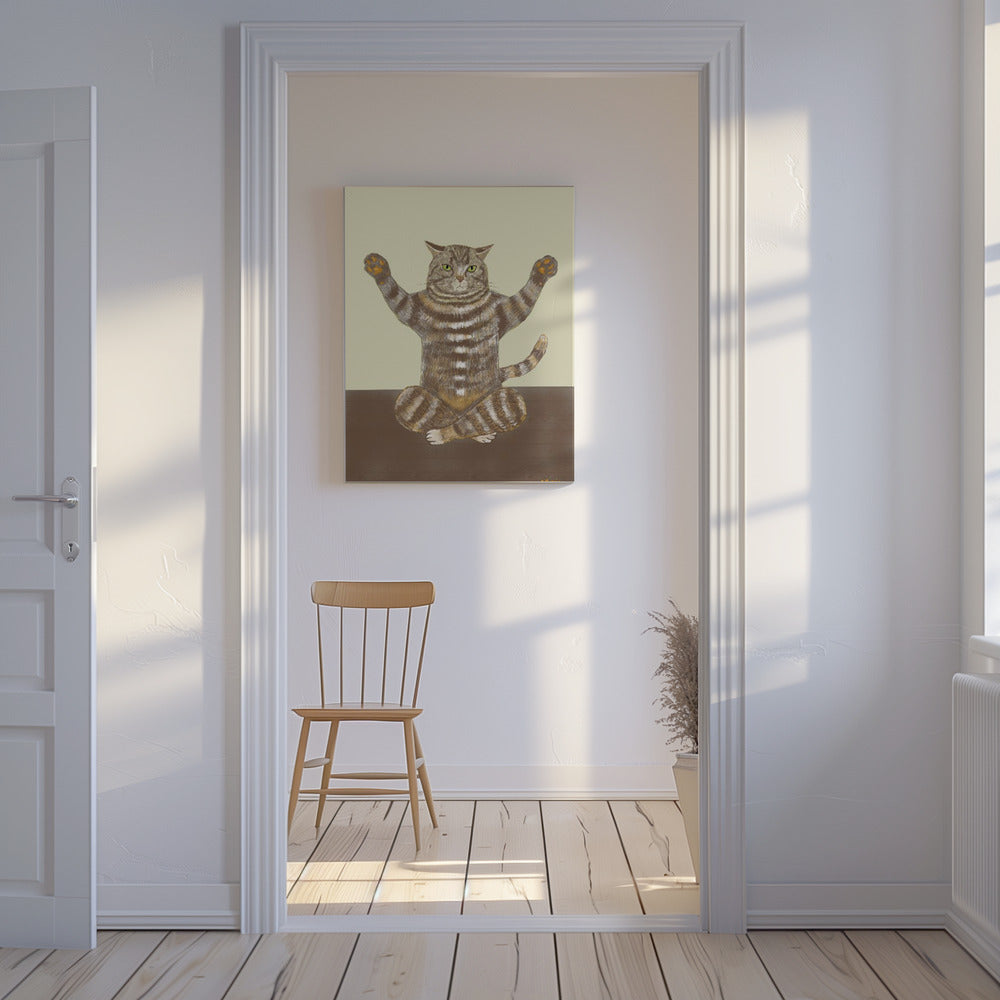 Yoga-Katze | Leinwand