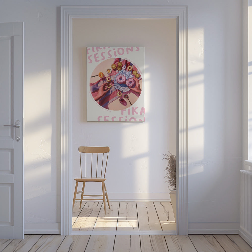 Mittwochs essen wir Pink | Leinwand