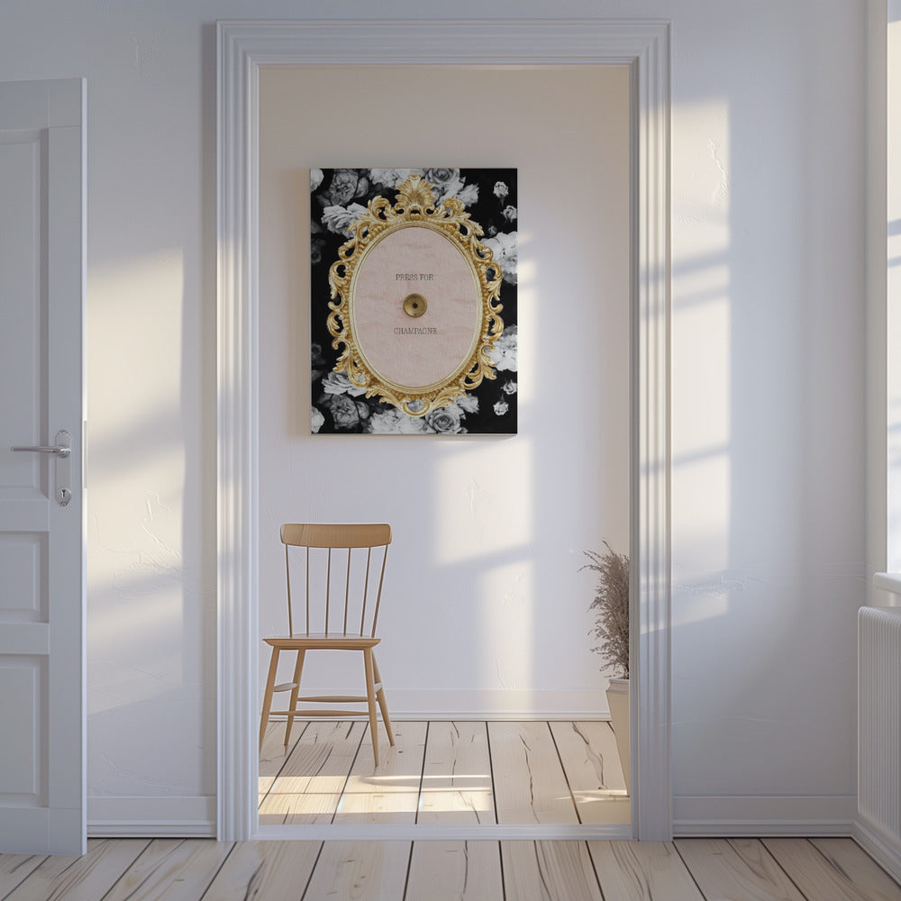 Champagnerdunkelfloral Verhältnis2x3 | Leinwand