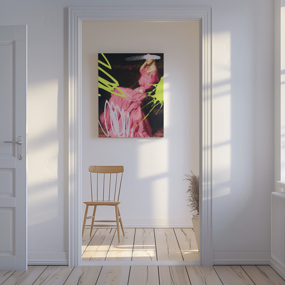 Neonpinkes Kleid Verhältnis 2x3 | Leinwand