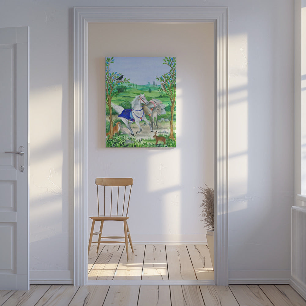 Die Harmonie von Natur und Tierleben, | Leinwand