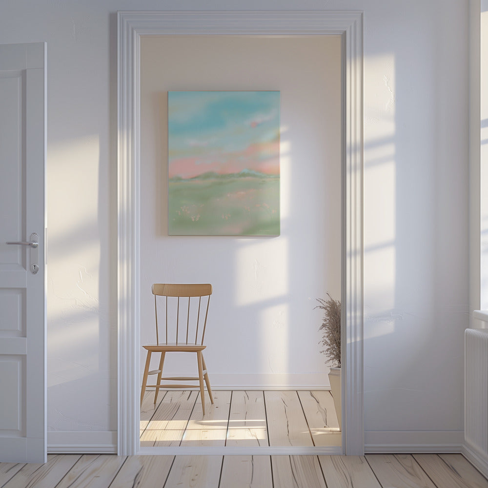 Verträumte Pastellwiese | Leinwand