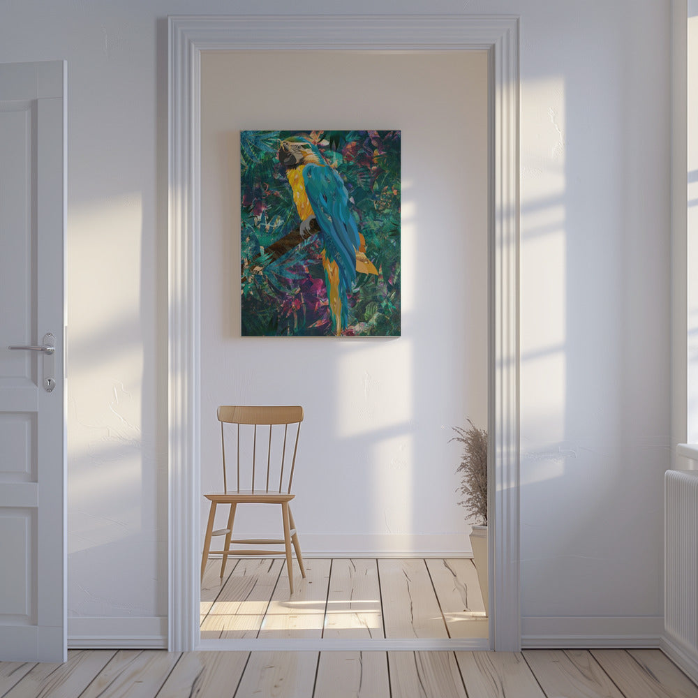 Tropical Floral Jungle - Macaw | Canvas