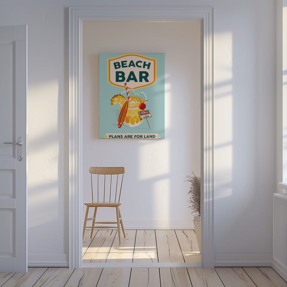 Beach Bar Summer Tropical Cocktail Bar Art | Canvas
