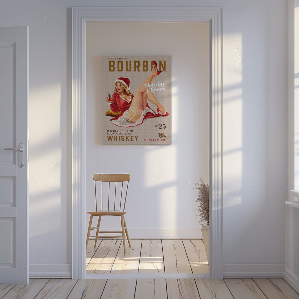Babes of Bourbon Vol 25 Holiday Cheer Christmas Pinup | Canvas