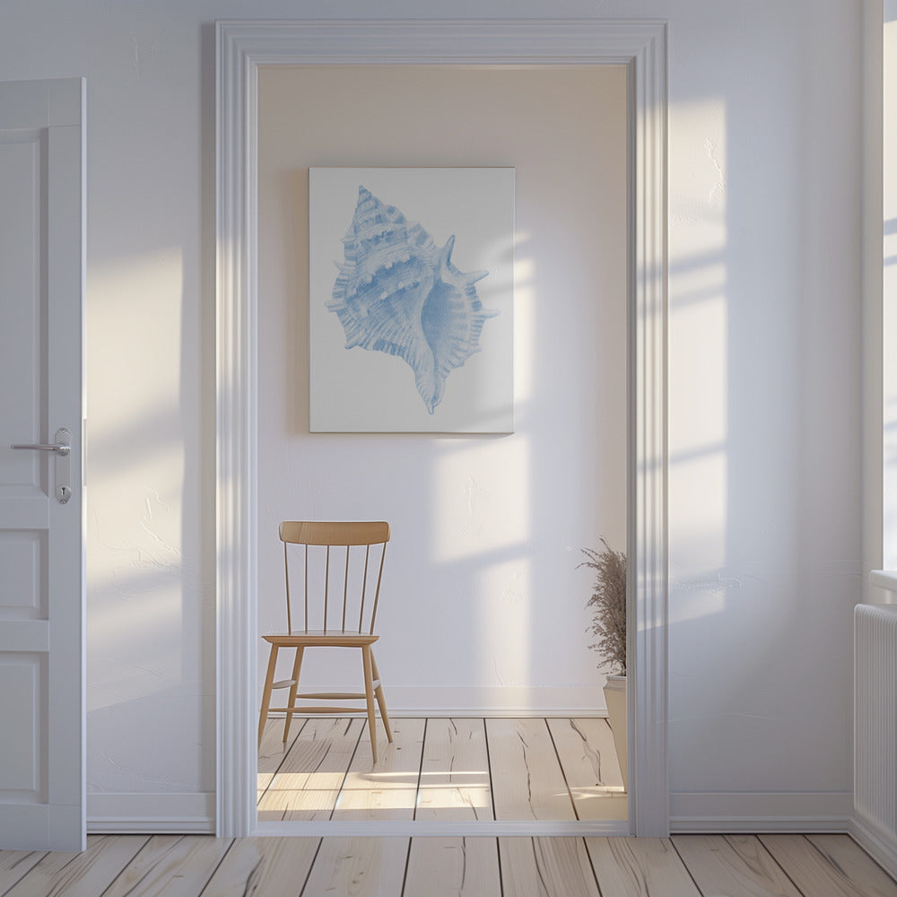 Eine blaue Muschel | Leinwand