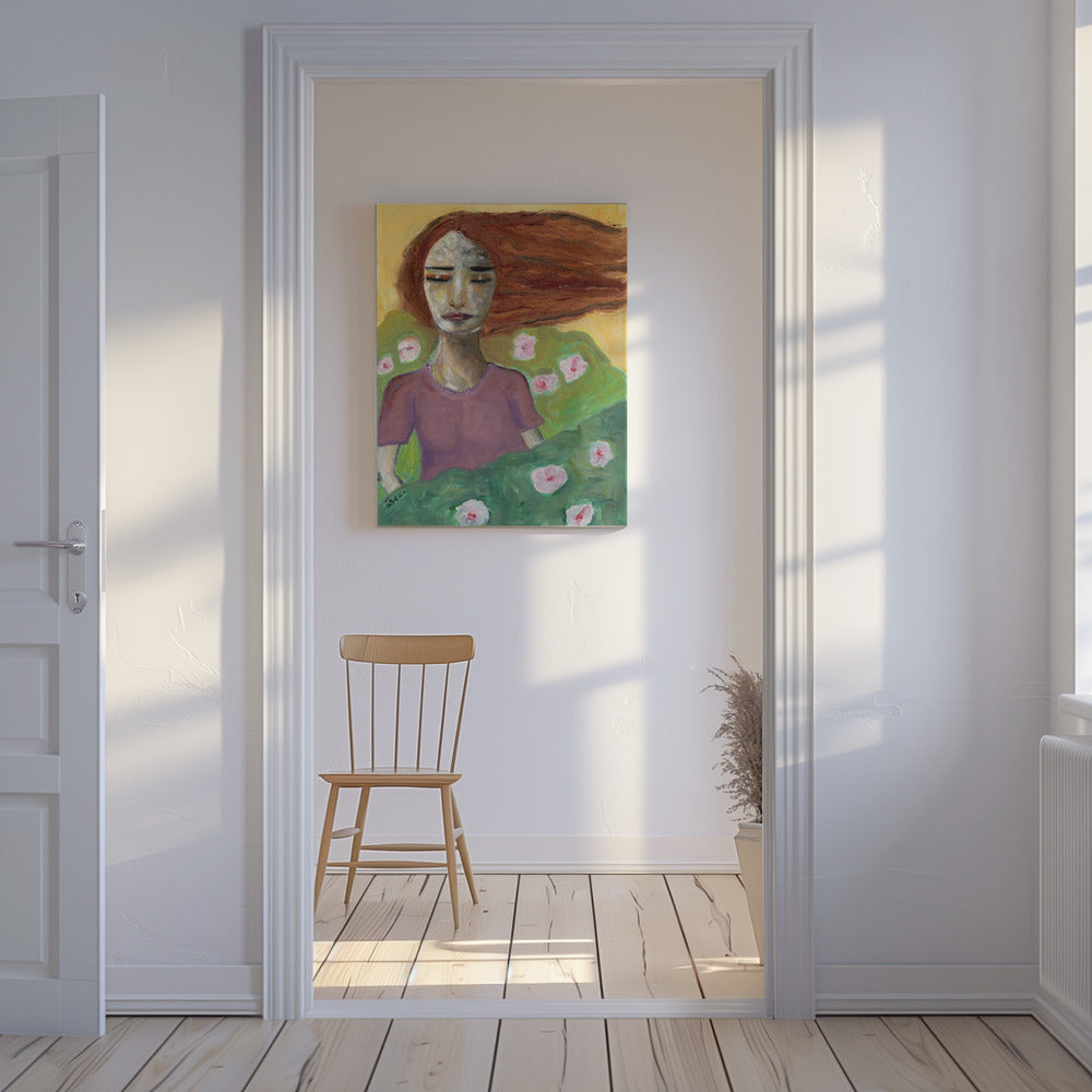 Brunette Free as a Breeze | Canvas