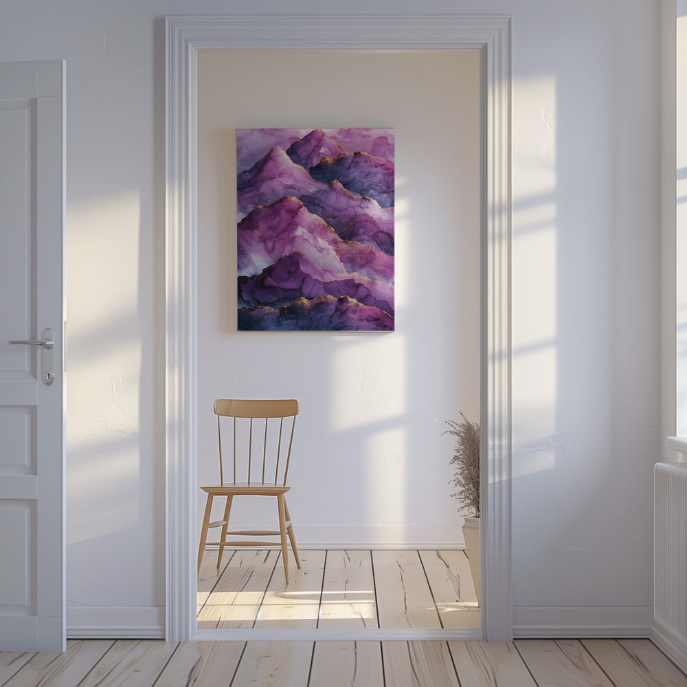 Magische Amethyst-Landschaftsgrafik (8) | Leinwand