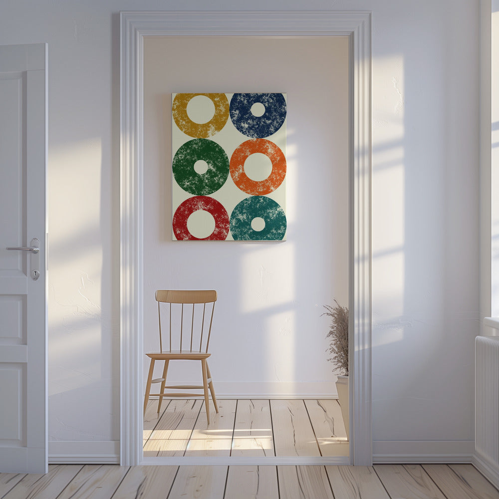 Bunte Kreise Reihe | Leinwand