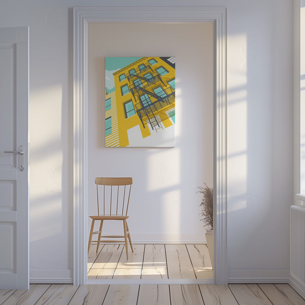 NYC Brooklyn Yellow | Canvas