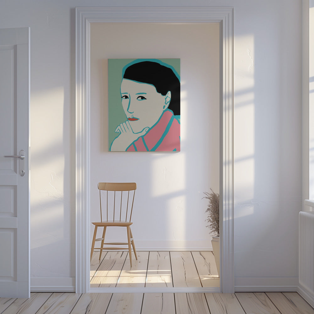 Frau schaut | Leinwand