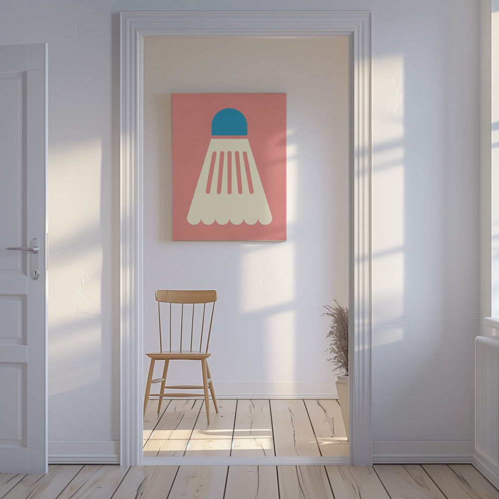 Badminton White Blue | Canvas