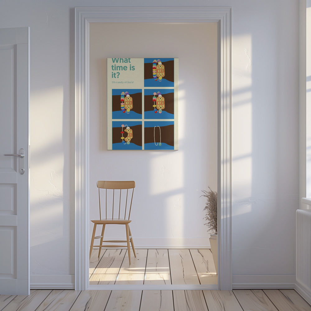 Poster Candy Clock | Canvas