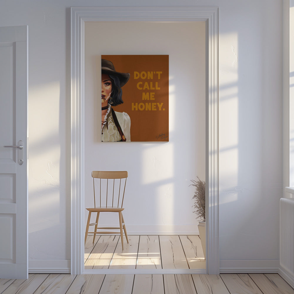 Nenn mich nicht Honey Badass Western Cowgirl Kunst | Leinwand