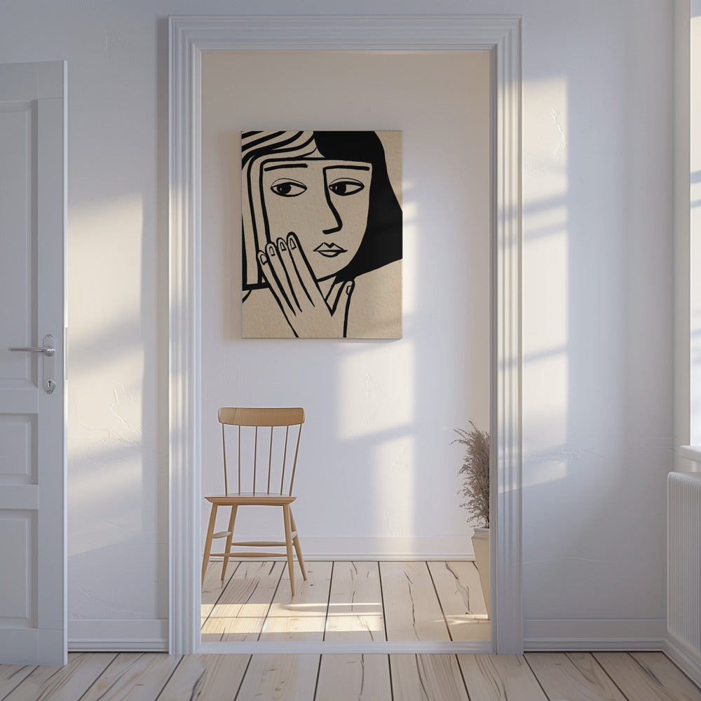 Mädchen mit dem Blick | Leinwand