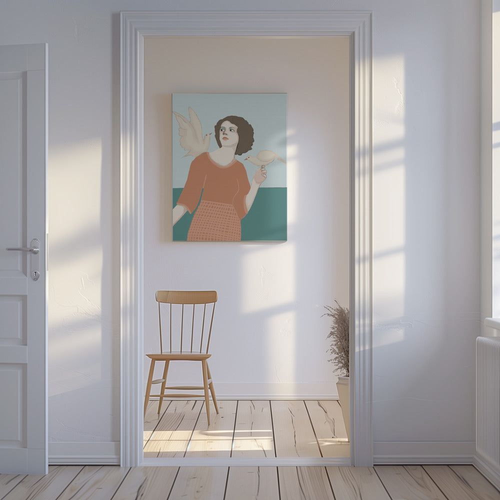 Peace Dove Lady | Canvas