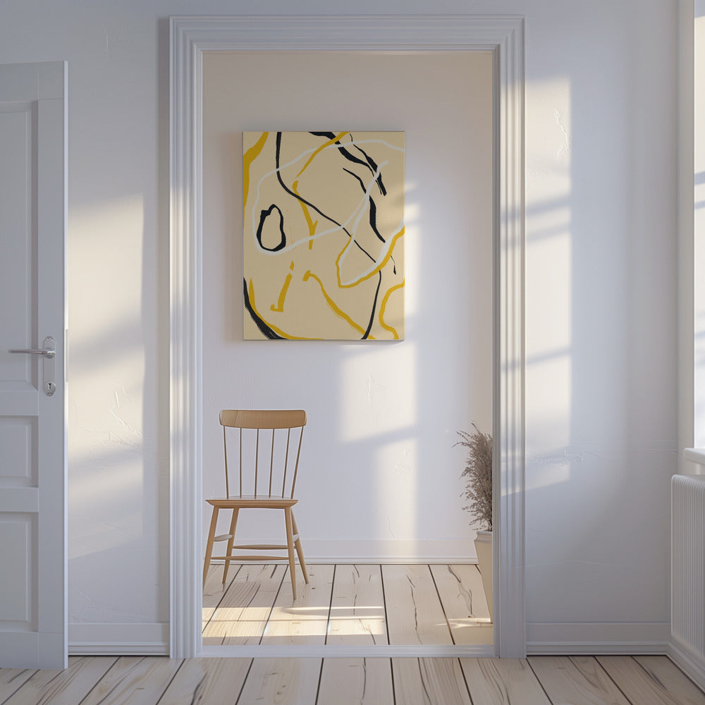 Goldene Fließlinien | Leinwand