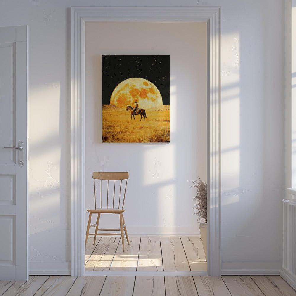 Mond-Cowboy | Leinwand