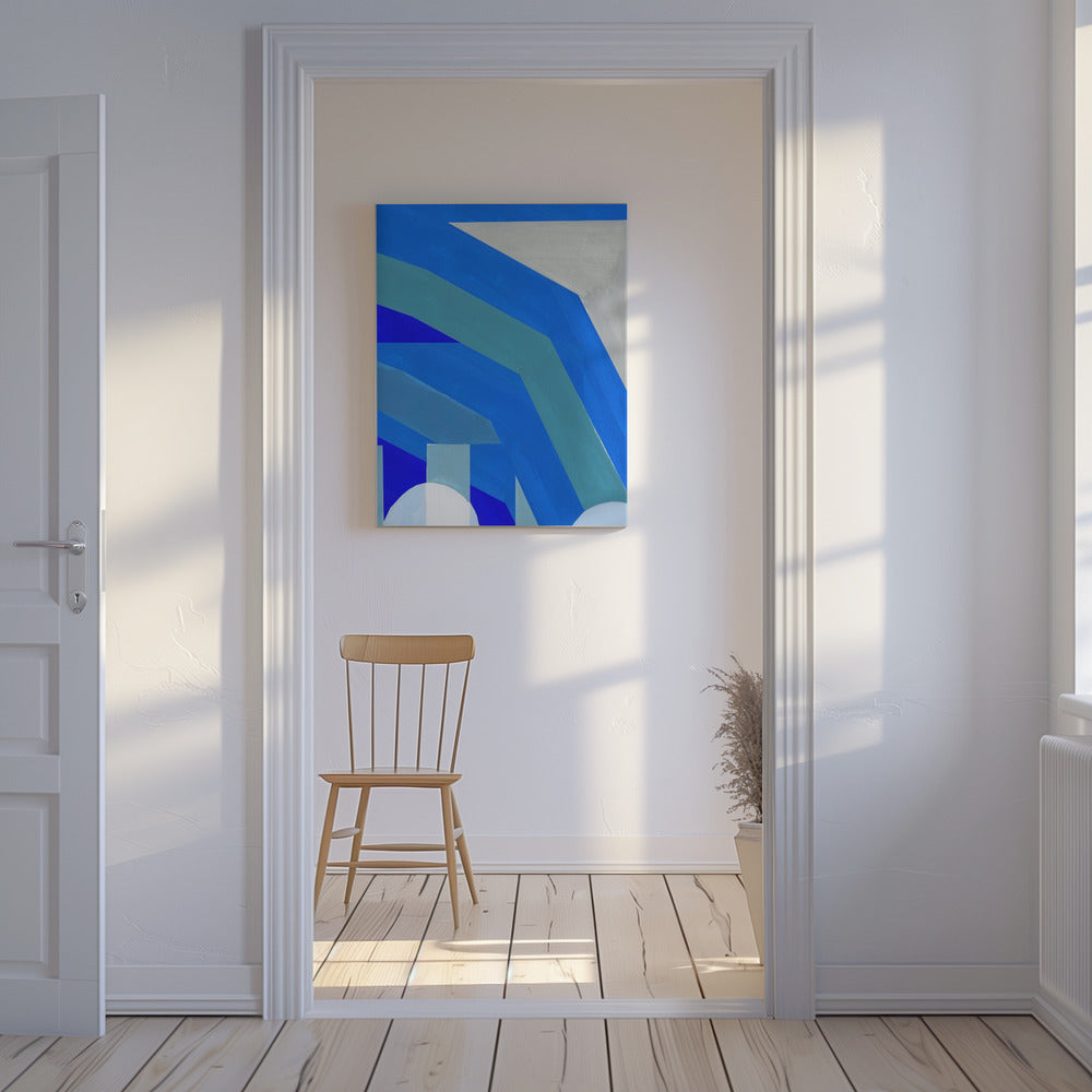 Blue French Stripes 1 | Canvas