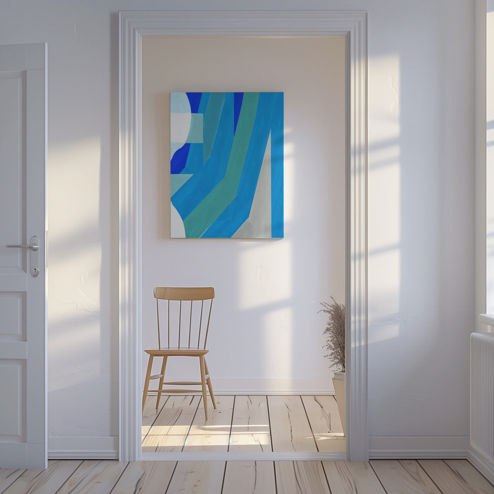 Blue French Stripes 2 | Canvas