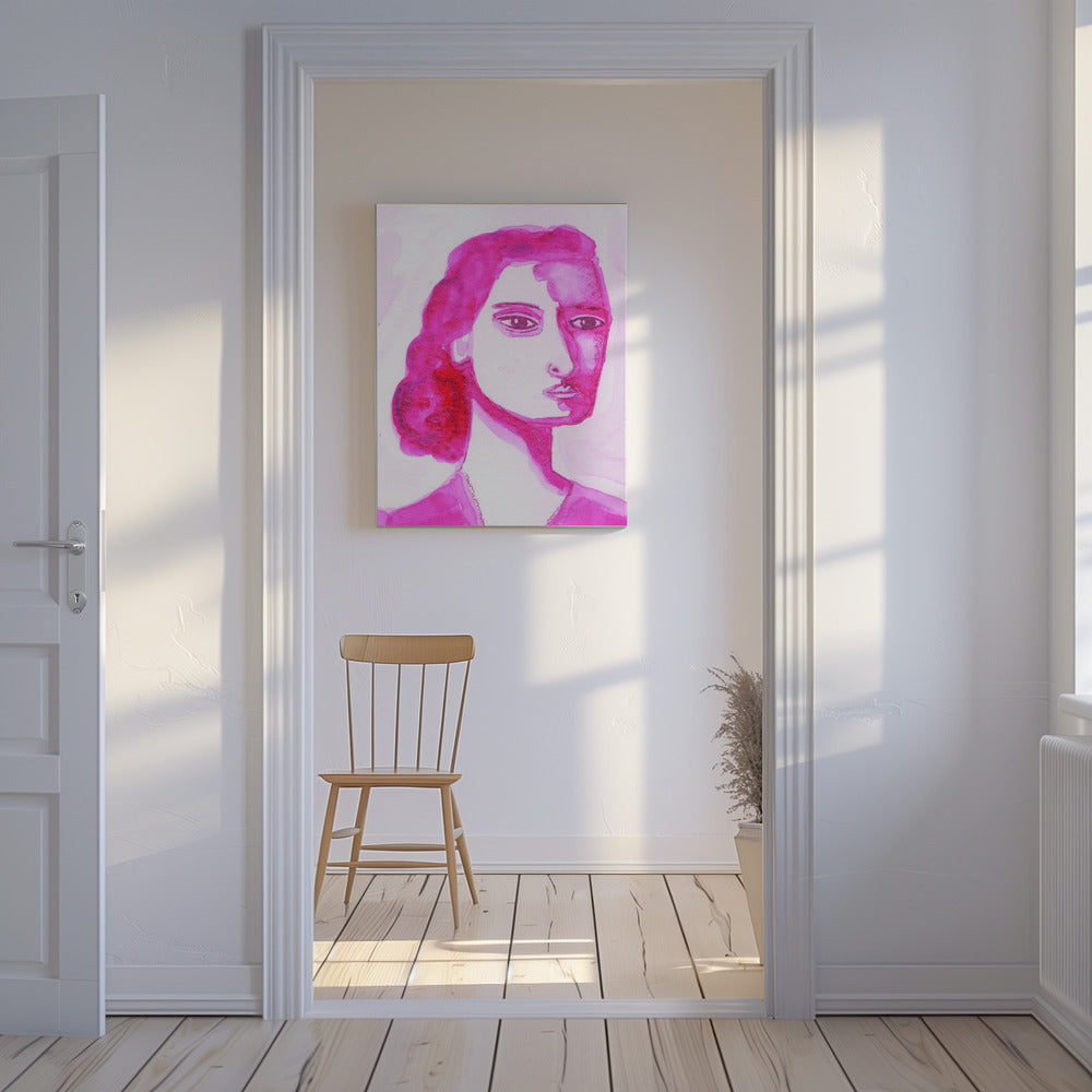 Ich bin eine Frau Pink | Leinwand