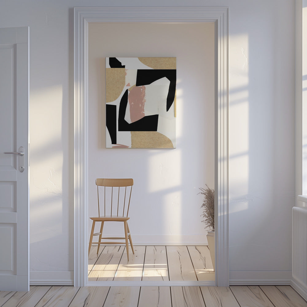 Neutral Abstract Shapes On White 2 | Canvas