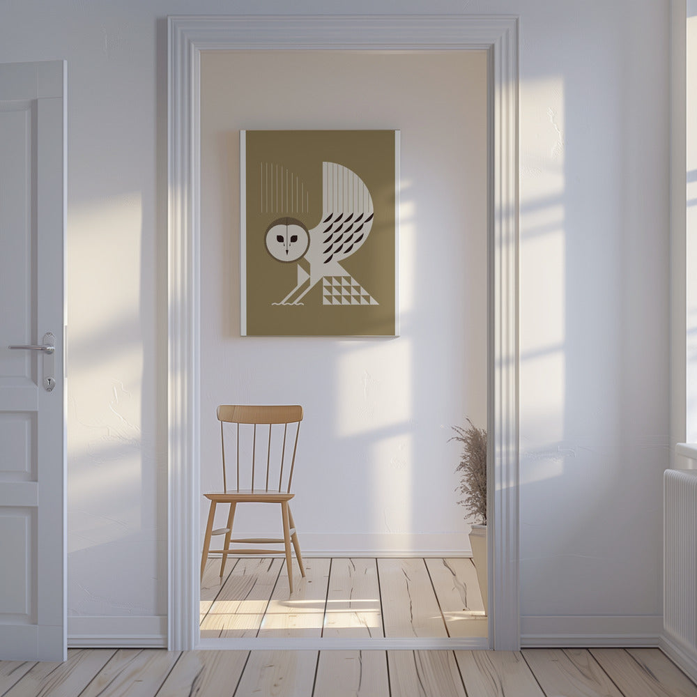 Golden Animals - Barn Owl (Gold) | Canvas