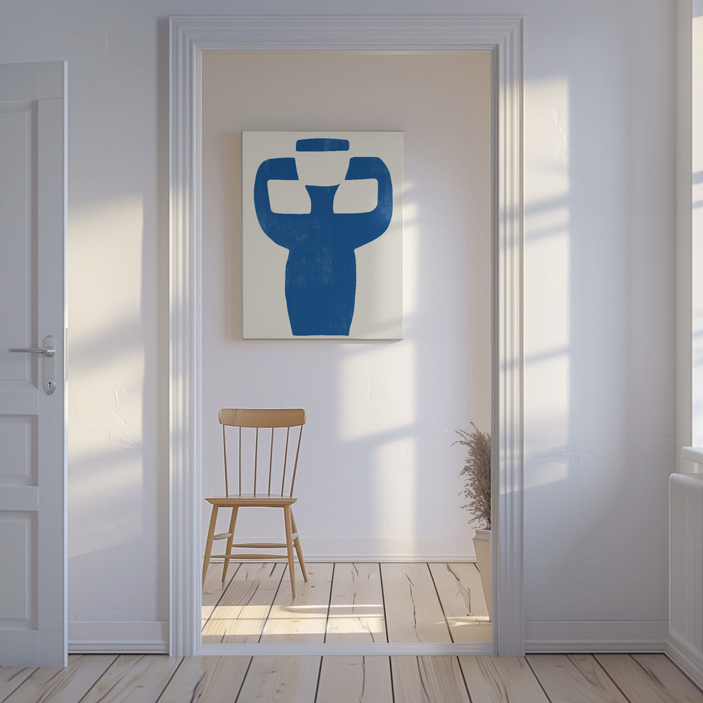 Vase Blau 04 | Leinwand