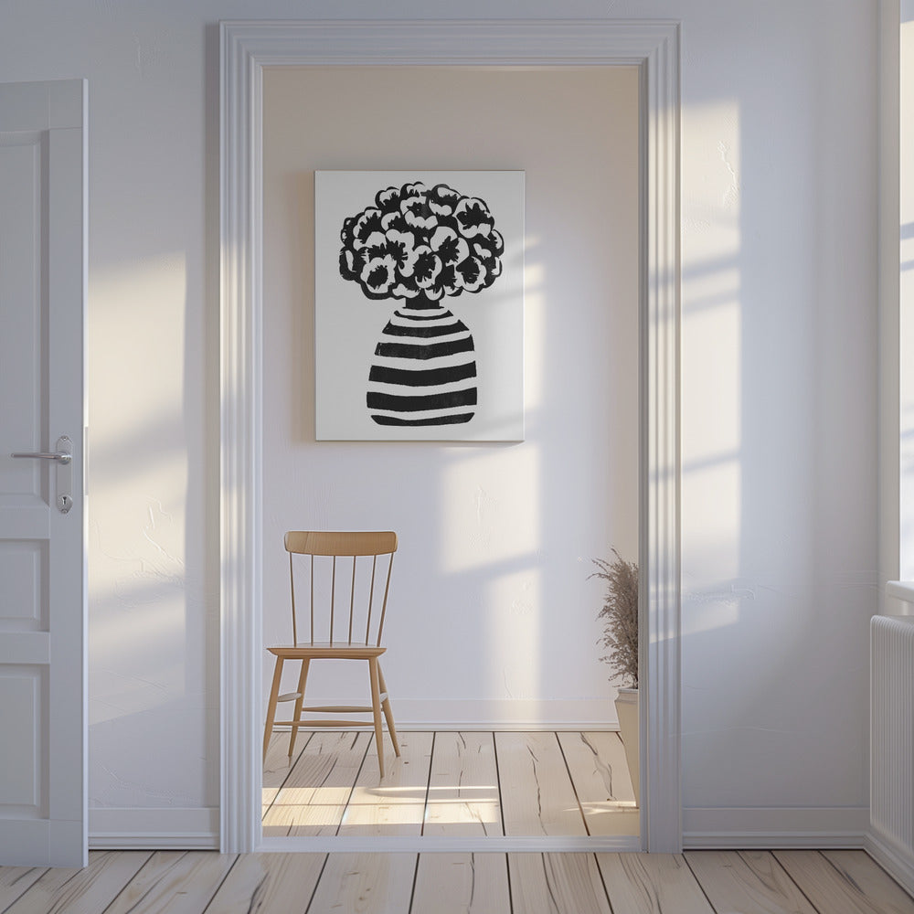 Vase Gestreift | Leinwand