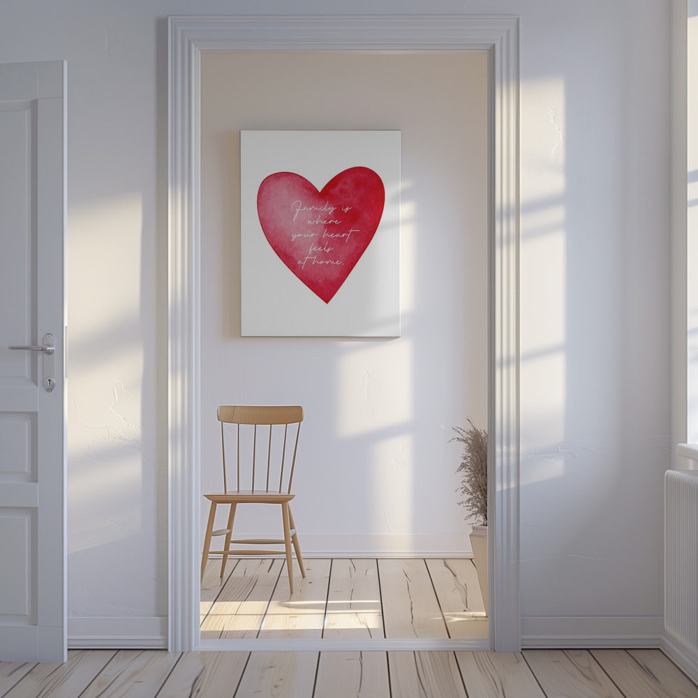 Familie ist, wo... | Leinwand