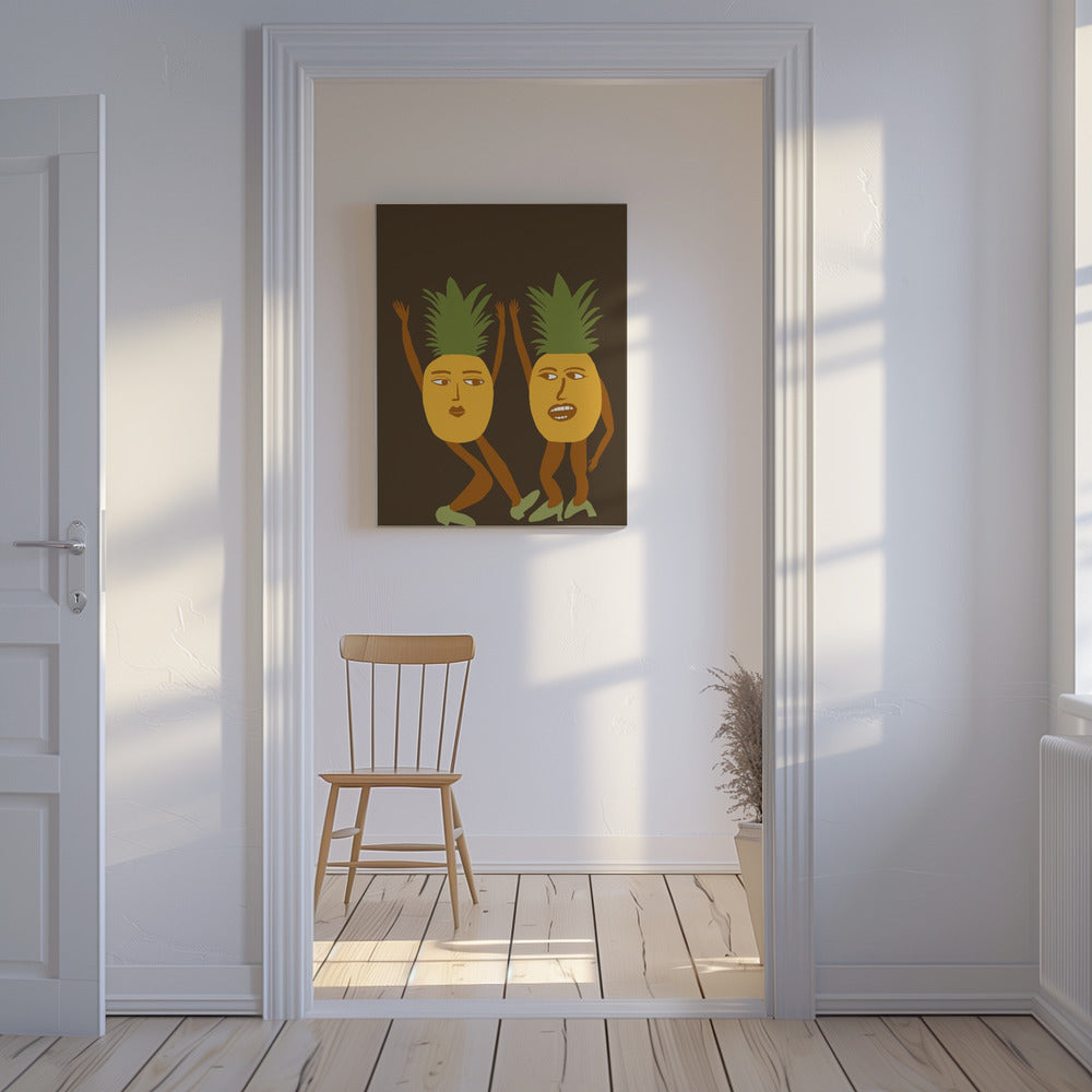 Tanzende Ananas | Leinwand