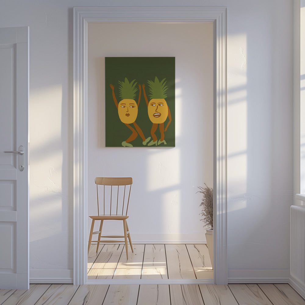 Tanzende Ananas | Leinwand