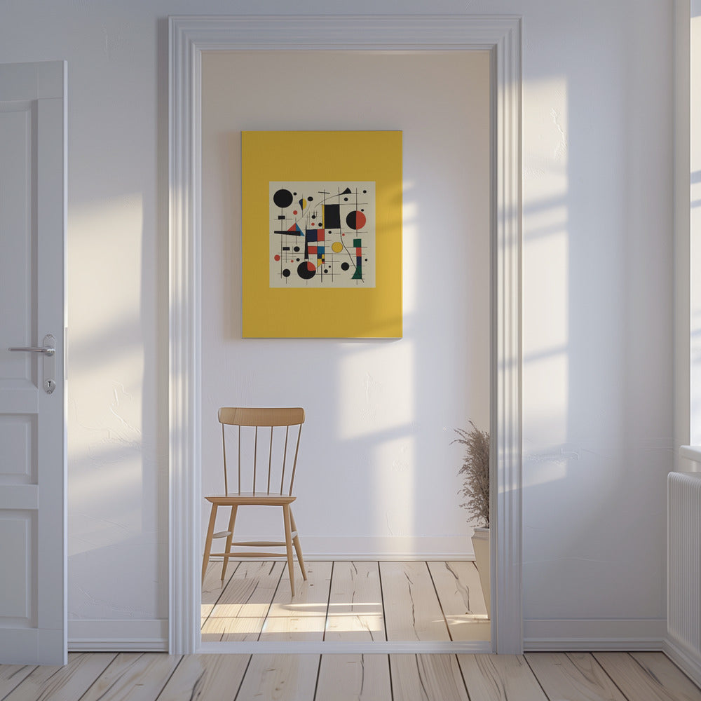 Abstrakte Geometrie und leuchtende Farben | Leinwand