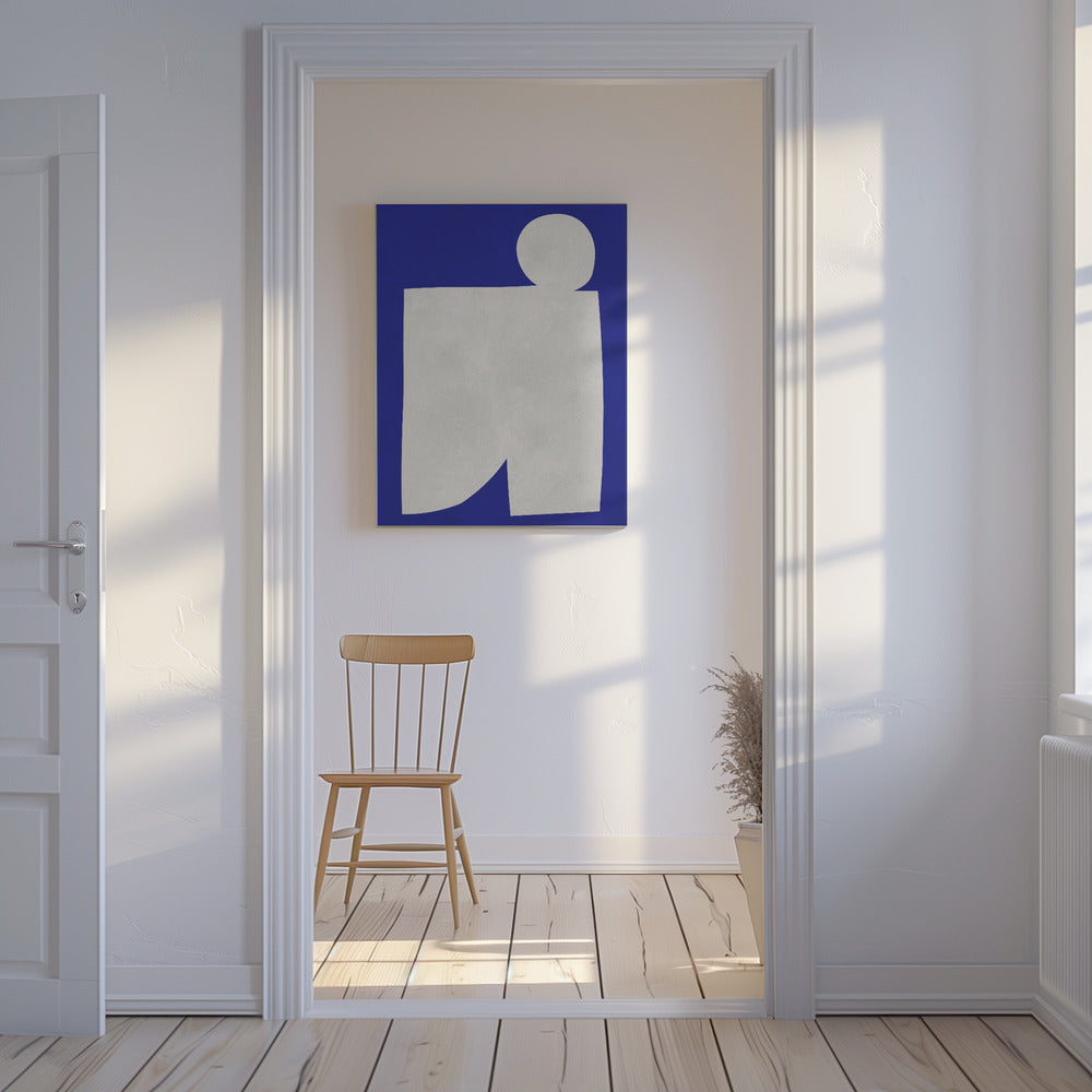 Blau-weiße Kunst 2 | Leinwand