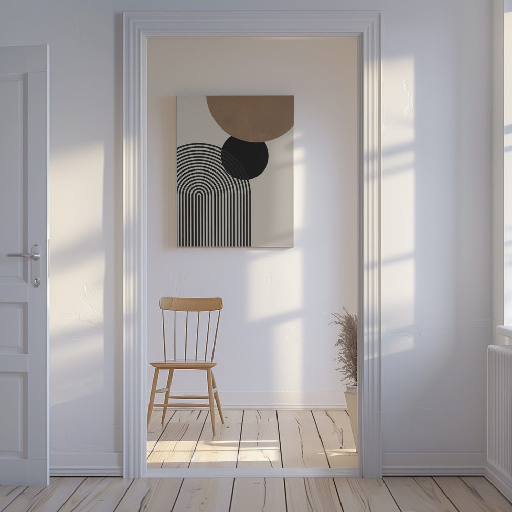 Komposition Linien und Kreise 4 | Leinwand