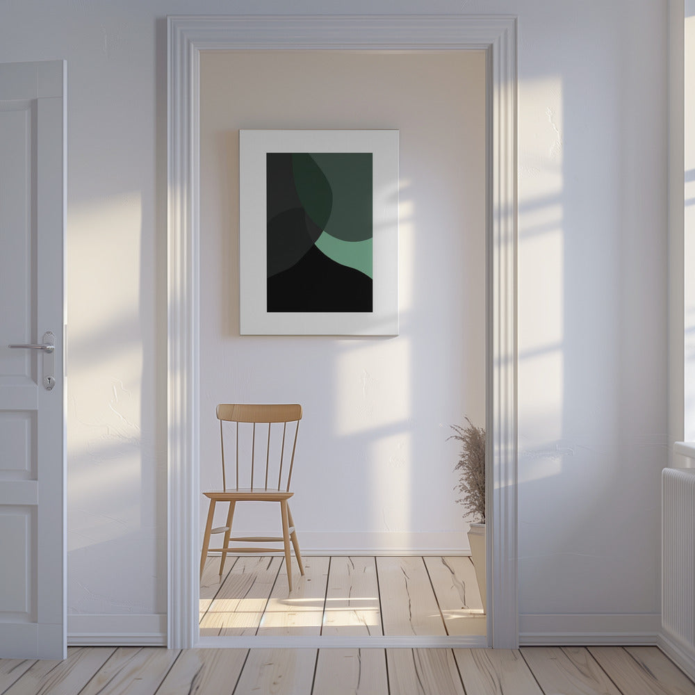 Abstrakte schwarze Formen 3 | Leinwand