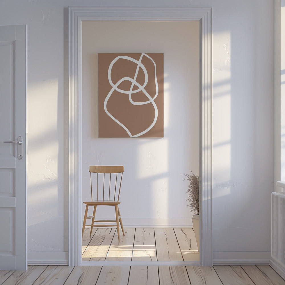 Abstract Lines Mocha | Canvas