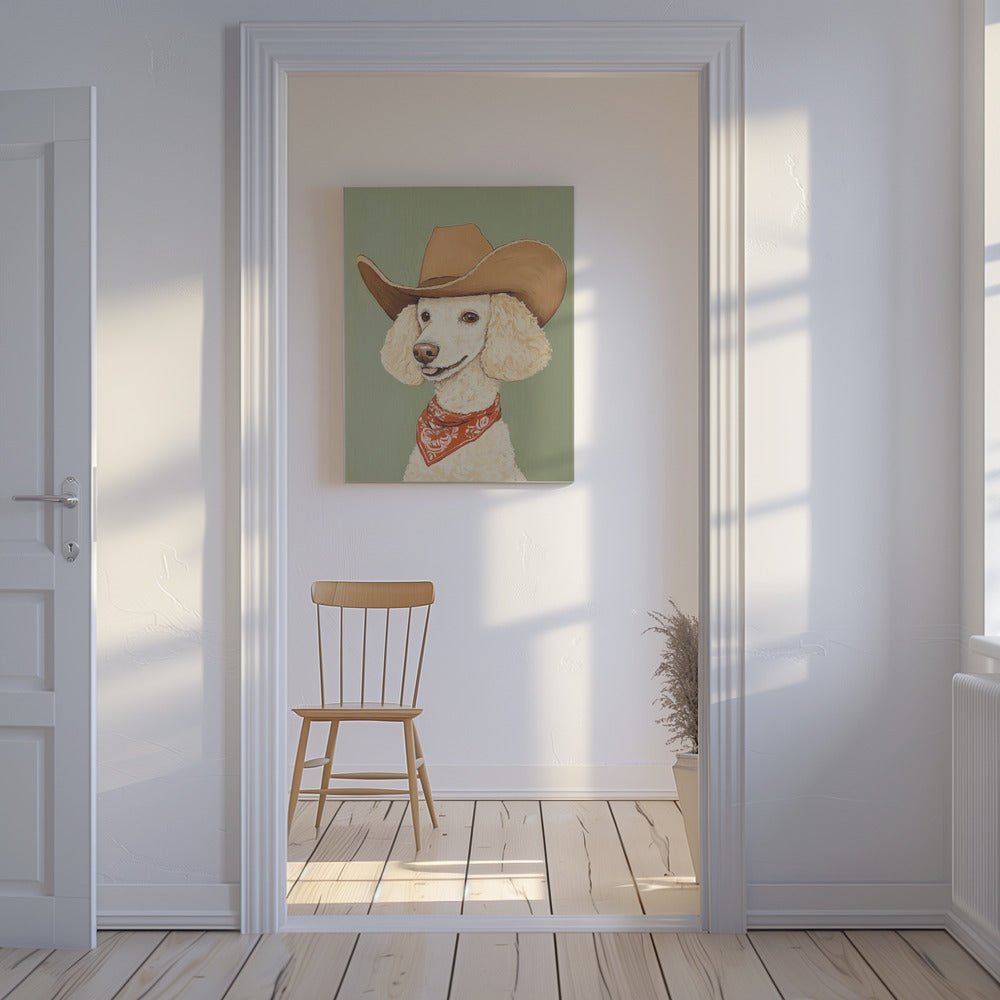 Cowboy Poodle Dog | Canvas