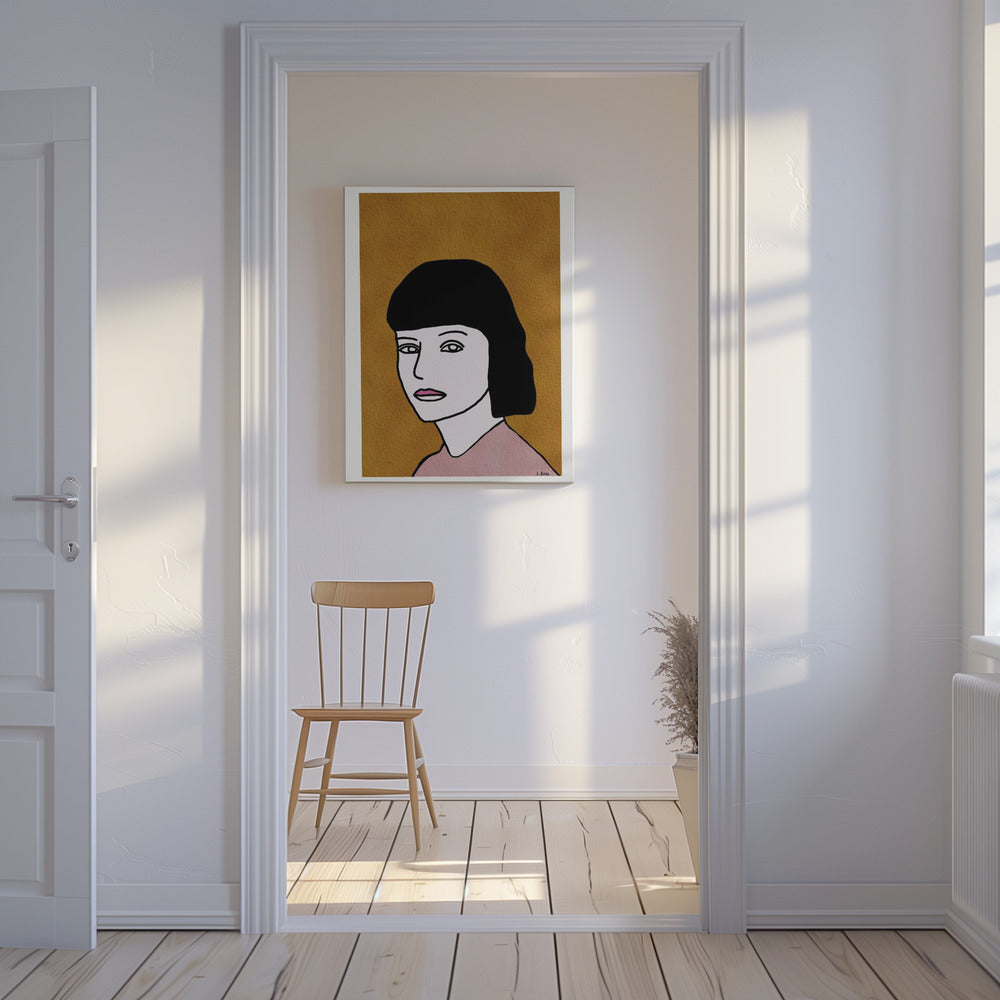 Dame schaut | Leinwand