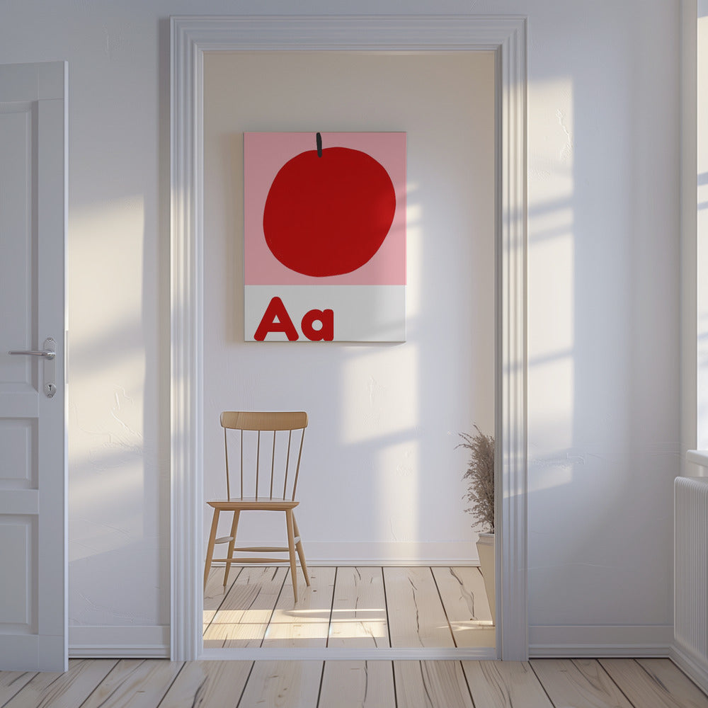Rotes Apfelalphabet | Leinwand