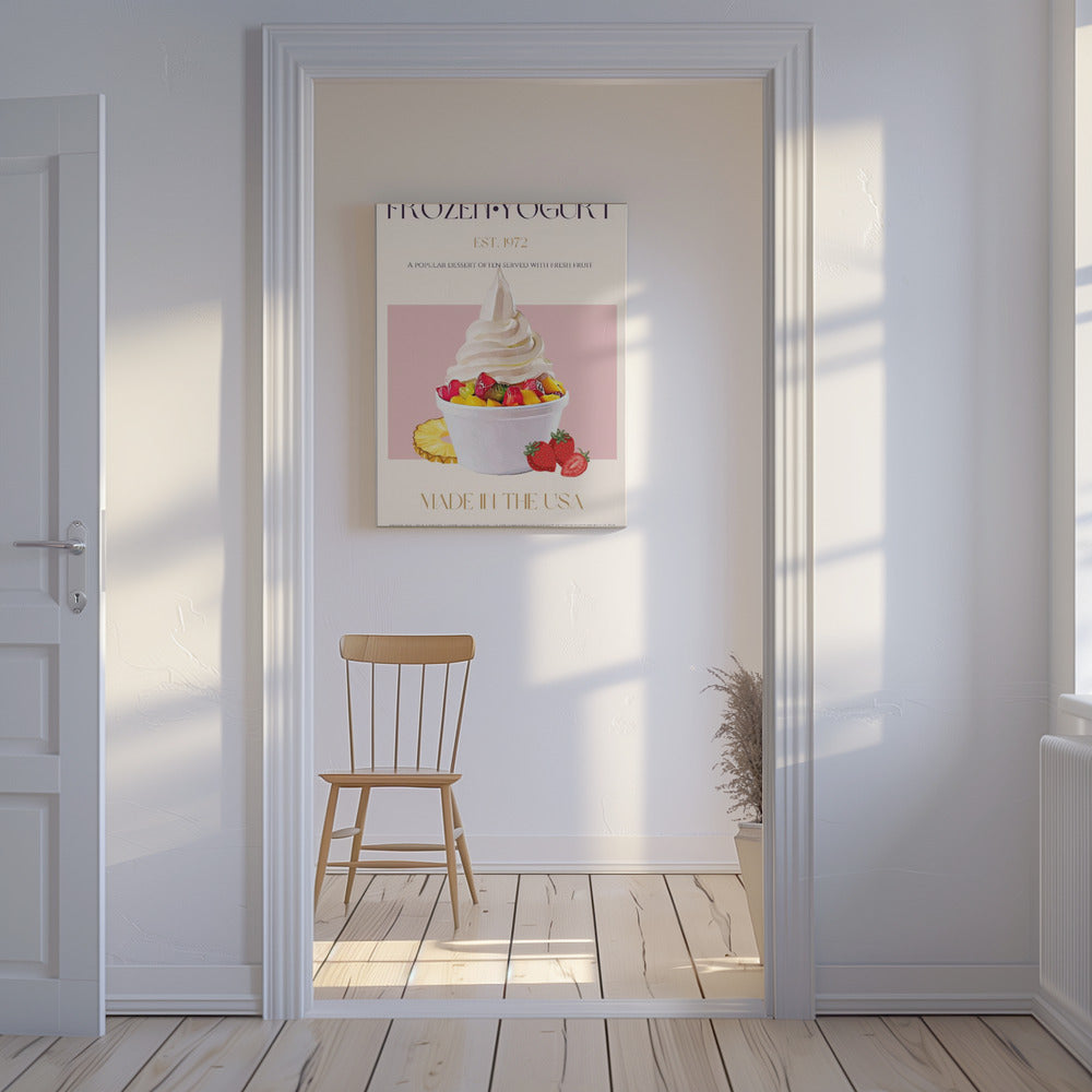 Wirbel aus gefrorenem Joghurt | Leinwand
