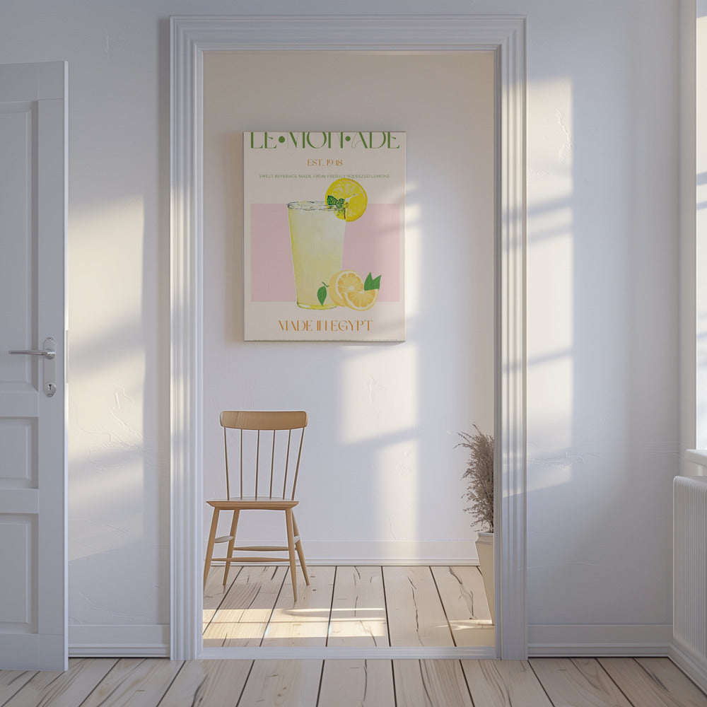 Erfrischendes Glas Limonade | Leinwand